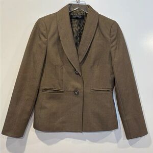 Kasper Brown‎ Blazer Jacket Career Womens Size 4 (BR)